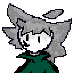 a pixel art drawing of my original character, THat.